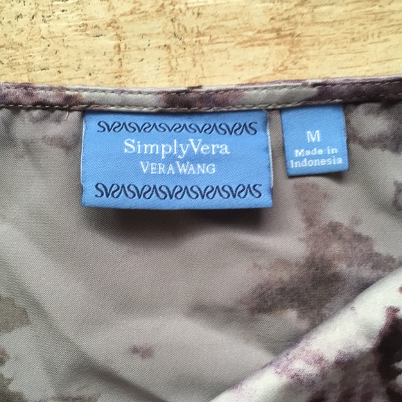 Simply Vera Vera 🛍️ Wang Blouse Sz M - Picture 8 of 9